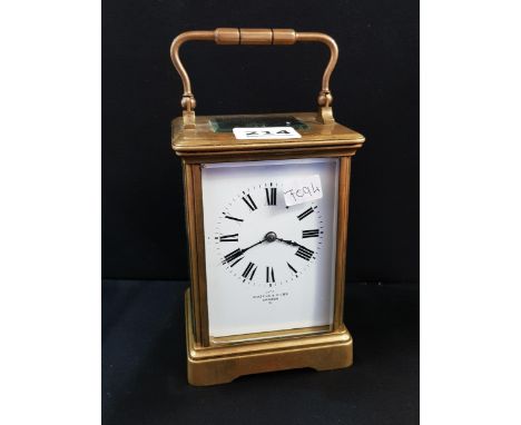 LARGE STRIKING CARRIAGE CLOCK - MAPPIN AND WEBB 