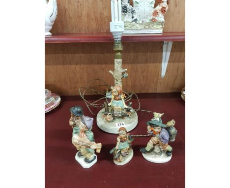 QUANTITY OF HUMMEL FIGURES TO INCLUDE LAMP 