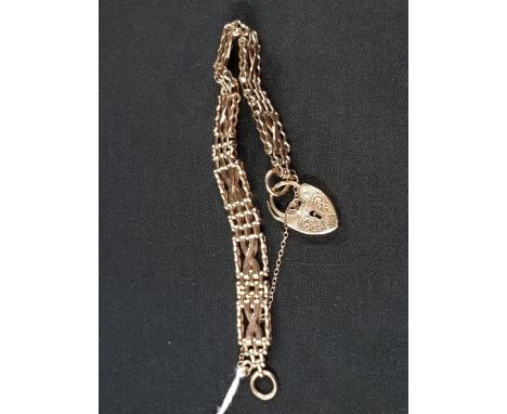 9 CARAT GOLD GATE BRACELET 