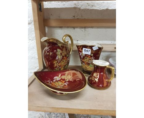 4 PIECES OF CARLTONWARE ROUGE ROYALE 