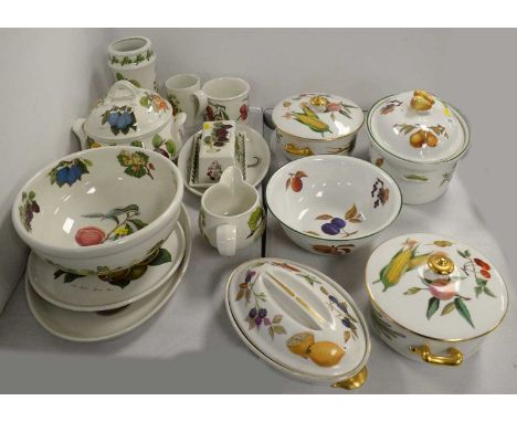 A collection of Portmeirion 'Pomona' pattern dinnerware; and Royal Worcester 'Evesham Vale' pattern dinnerware.