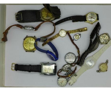 Assorted lady's and gentleman's wristwatches including a lady's Rotary