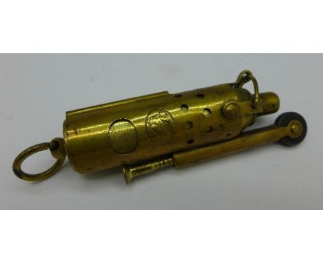 A brass lighter, a/f