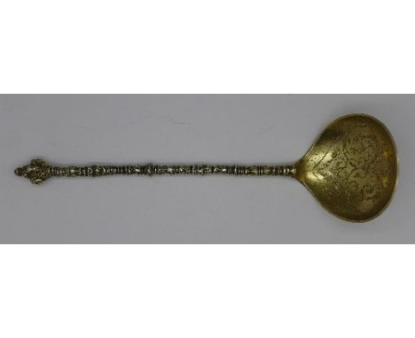 A Scandinavian silver ladle marked 830, 93g