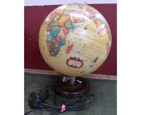 An illuminated globe