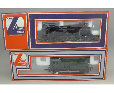 A Lima diesel locomotive 3004 and a Lima tank engine, 5574, boxed
