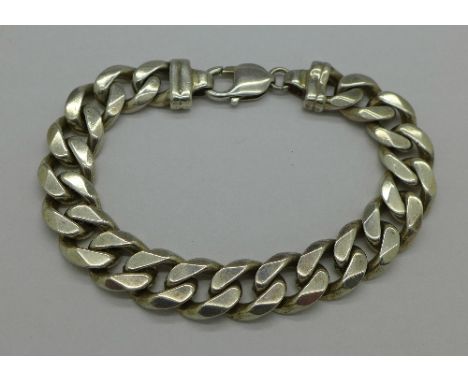 A silver bracelet, 54g