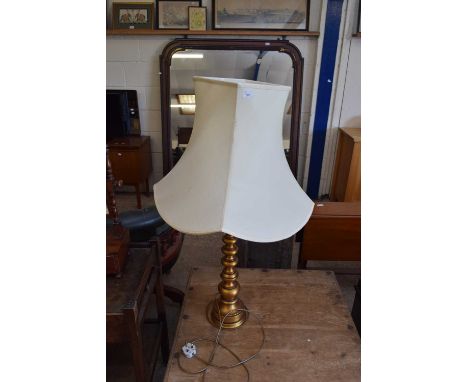 LARGE GILT FINISH TABLE LAMP