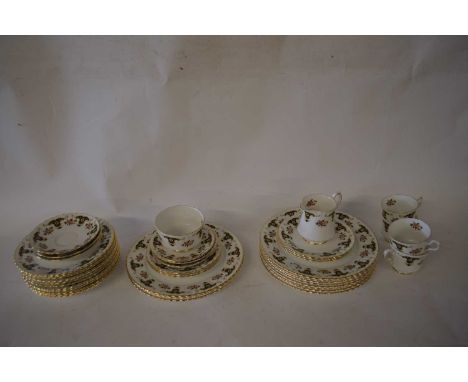 QUANTITY OF ROYAL STAFFORD BALMORAL PATTERN TEA AND DINNER WARES