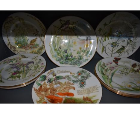 A selection of ceramic calendar display plates 