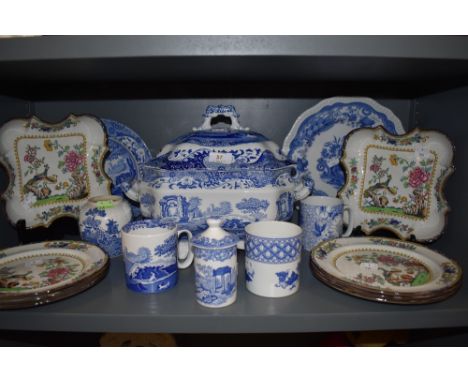 A selection of fine ceramic wears by Spode including Blue and White Italian soup Tureen bearing black back stamp
CONDITION RE