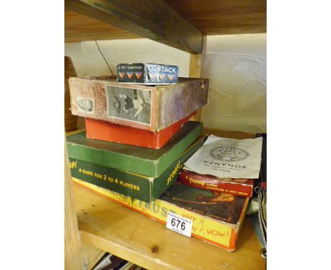 Quantity of vintage games including Tablefooty table soccer