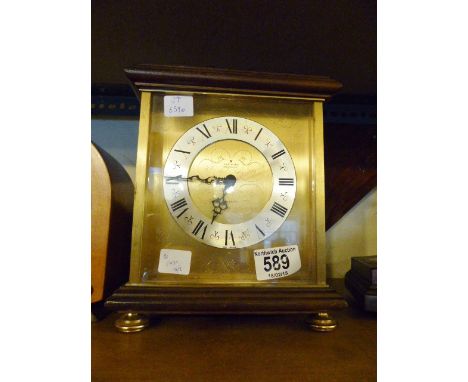 Brass and glass Junghans bracket clock