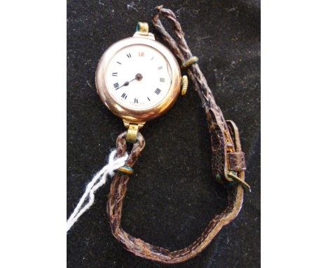 Ladies 9 ct gold vintage wristwatch.