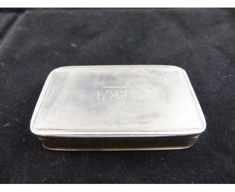 Nathaniel Mills hallmarked silver snuff box. Assay Birmingham 1832.