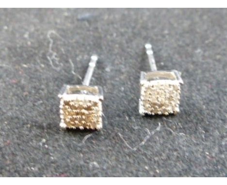 9ct white gold diamond studs