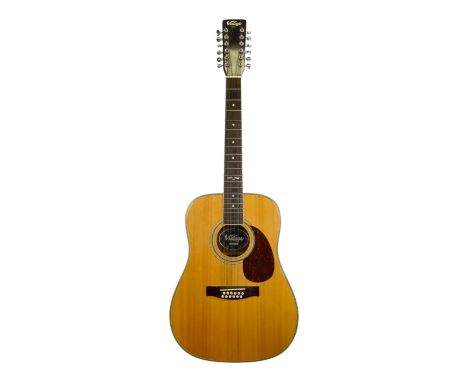 A John Hornby Skewes Vintage twelve string acoustic guitar - with soft case.