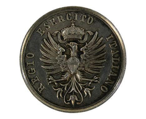 A silver Italian army sports medal - dated 1897.