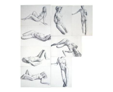 G. PARK (British 20th Century) Eight Nude Studies Lithograph One signed lower right Unframed Picture size 48 x 32cm