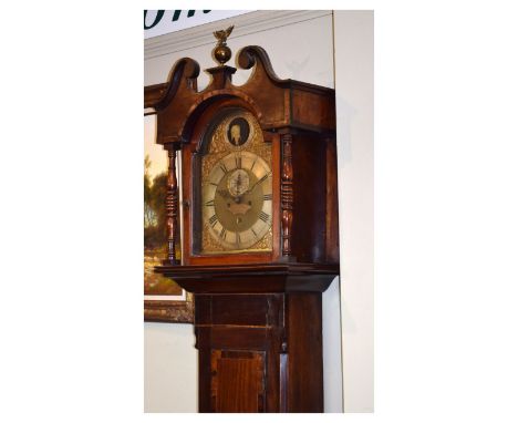 Late 18th/early 19th Century brass arched dial mahogany longcase clock, the dial inscribed John Bryan, London, having subsidi