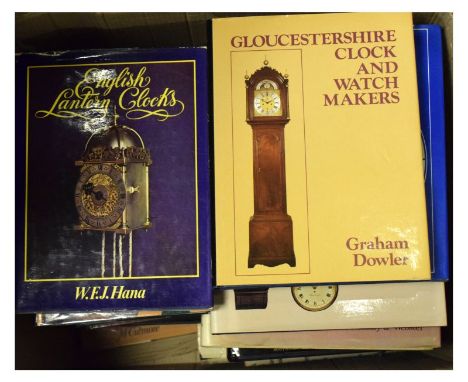 Books - Group of books all relating to clocks including; English Lantern Clocks (W.F.J. Hana), Samuel Roberts Clockmaker, Wat