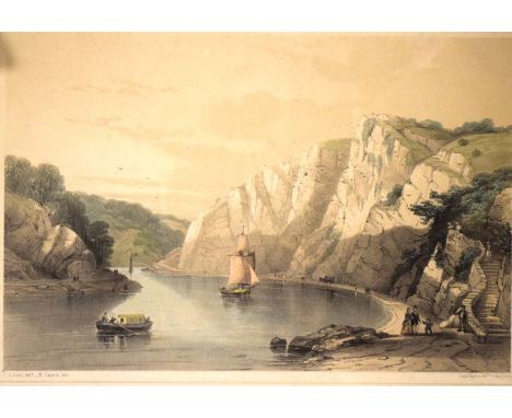 19th Century engraved print, St Vincent's Rocks, Clifton, R. Carrick after S.C. Jones, Day &amp; Haghe, published by G. Davey