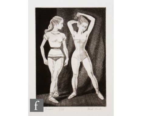 Frank Martin (1921-2005) - 'Two Dancers', etching with aquatint, signed, titled and numbered 3/10 in pencil, unframed 17.5cm 