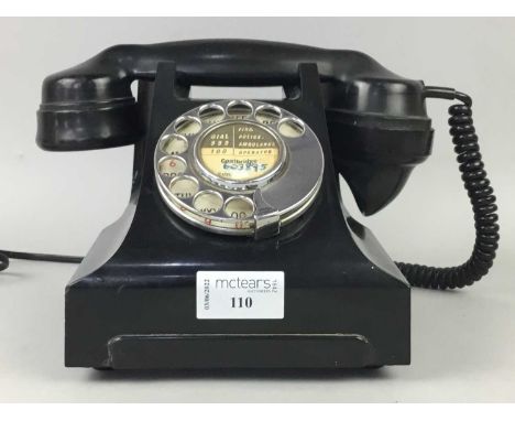 VINTAGE BAKELITE TELEPHONE,converted for use, 15.5cm wide