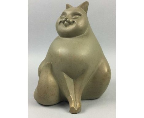 AUSTIN CERAMIC MODEL OF A STYLISED CAT,26cm high