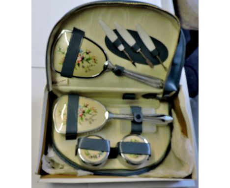 Vintage Travel Vanity Set  Cased,- as new, by Wilkinson's of Norwich