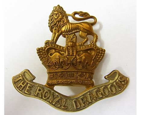 1st (Royal) Dragoons cap badge, (Bi-Metal, lugs), QVC K&K: 748 