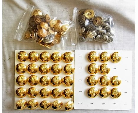 British Military buttons (50+) Including: The Life Guards, ST John Ambulance, Royal Navy, Royal Artillery, General Service et