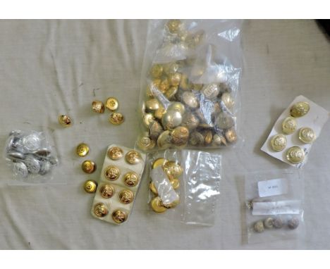 Military Buttons (100+) - A good collection including Bulgarian, Royal Navy, Gurka Transport Regiment, General Service, Royal