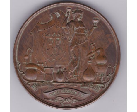 Medals - 1904 Bronze Medal by Neal for Metropolitan College of Pharmacy to Herbert Frankin Baird for "Materia Medica" a fine 