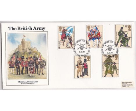 Great Britain - 1983 (6th Jul)  Army First Day Cover signed by five military members of the Army Boards, Sir John Stainer, Si