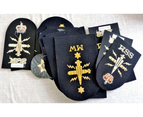 Royal Navy Patches - a collection of (21) including: S, SSM, MW, W, etc. Good mixed lot