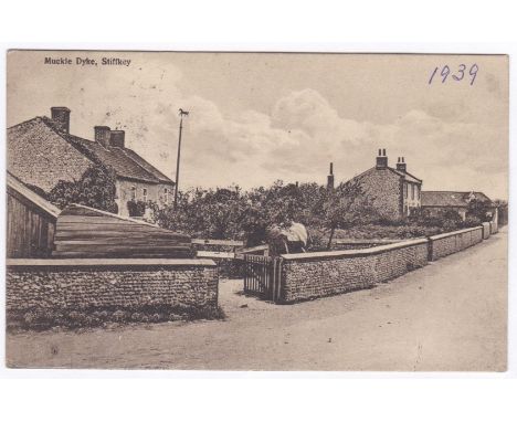 Norfolk - Stiffkey Muckle Dyke Street view used Stiffkey 1939 and m/s dated.