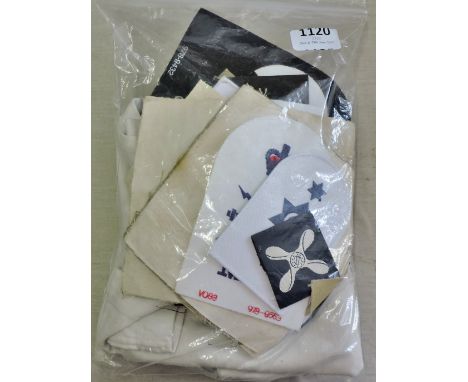 British Royal Navy Tally patches and service patches (30) including a Naval Shirt. A good collection of 1960's onwards Naval 