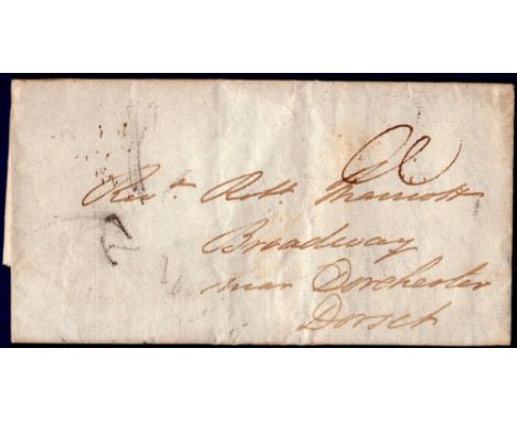 Great Britain - London - 1815 EL London-Dorset, XXX Double Ring Codes 11/10/1815.