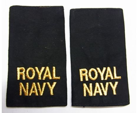 Royal Navy Rank Slides, two modern issue.