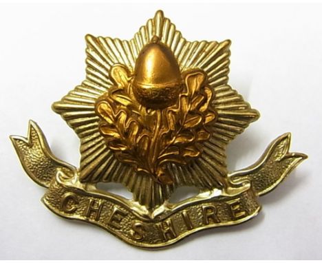 The Cheshire Regiment WWI Cap badge (Bi-metal, lugs) K&K: 621