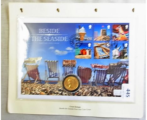 Great Britain 2007 - (15th May) Beside the Seaside, mercury first day crown with 1d coin