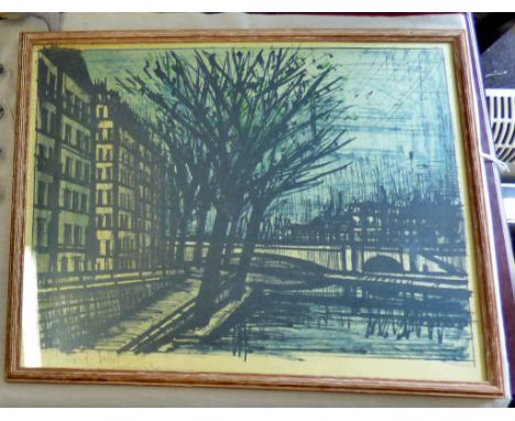 William Buffet Art work- ink on canvas and framed date unknown
