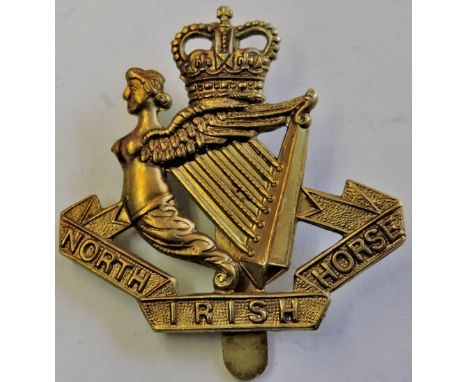 North Irish Horse cap badge, QC (White-metal, slider) K&K: 2292 