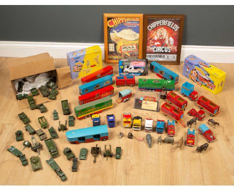 A collection of vintage toys to include a Corgi Classics Chipperfield Circus number 31901, with original box; a Corgi Classic