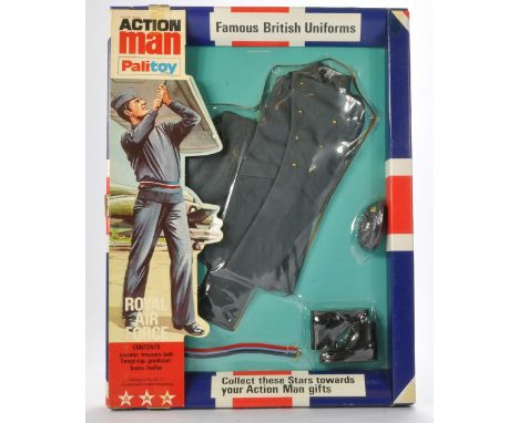 Palitoy Action Man comprising Famous British Uniforms No. 34171 Royal Air Force. Complete with original packaging. Packaging 