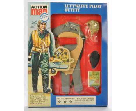 Palitoy Action Man comprising 'The Officer's' Uniforms Luftwaffe Pilot Outfit. Complete with original packaging. Packaging lo