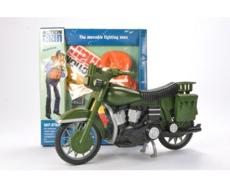 Action Man Sailor reissue outfit plus motorcycle. 