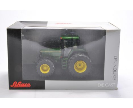 Farm model interest comprising Schuco 1/32 John Deere 7810 Tractor. Looks to be excellent and without obvious sign of fault i