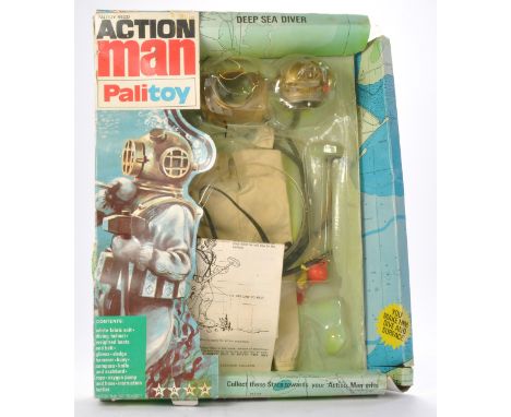 Palitoy Action Man comprising No. 34506 Deep Sea Diver. Looks to be complete with original packaging. Packaging is fair with 